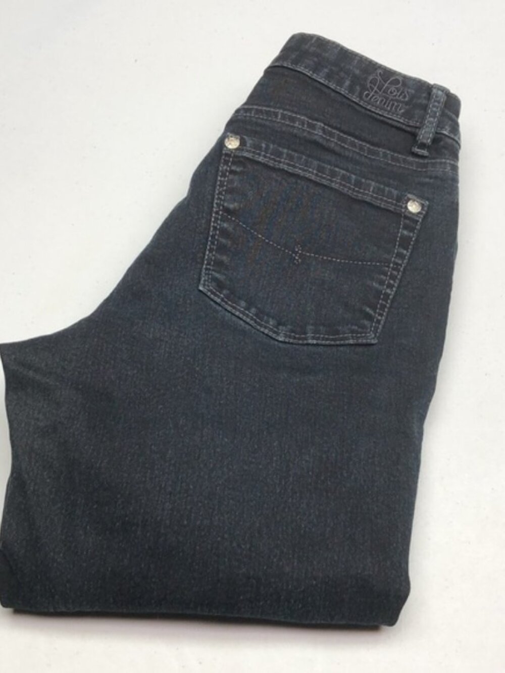 BLACK LOIS DENIM SLIM STRAIGHT JEANS 27x32 ⭐️